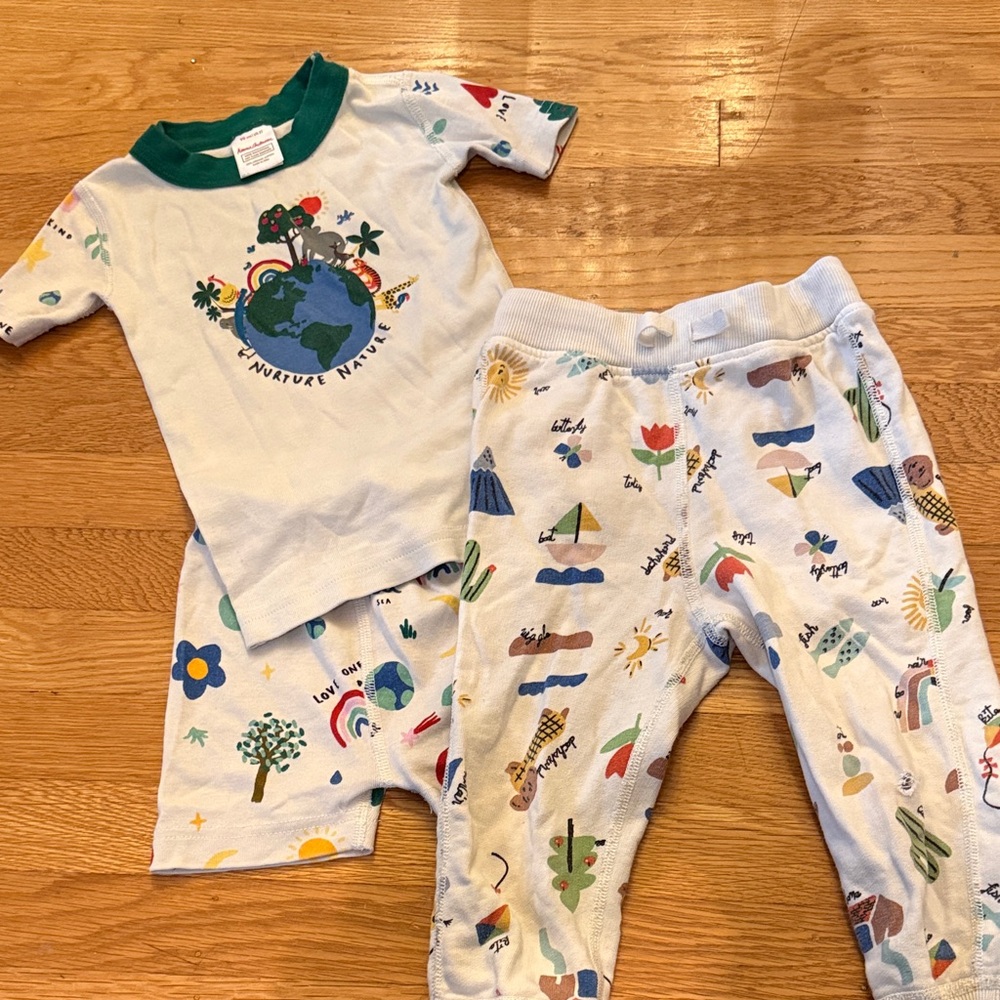 Hanna Andersson Outfit with Graphic Tee, Shorts and Pants
